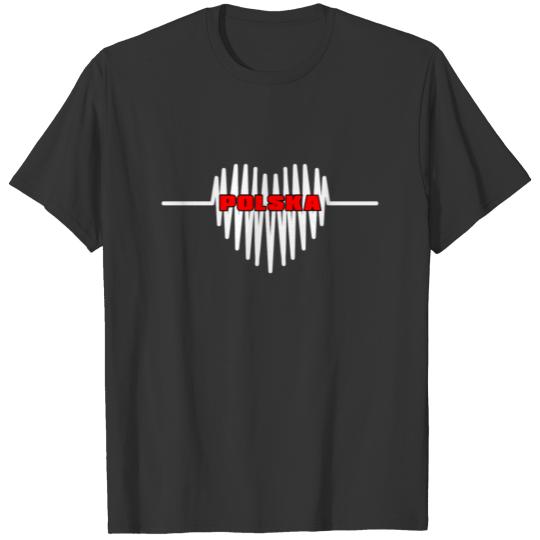 Poland Heart Poland Heartbeat T-shirt