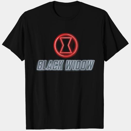 Marvel Black Widow Neon Logo T Shirts