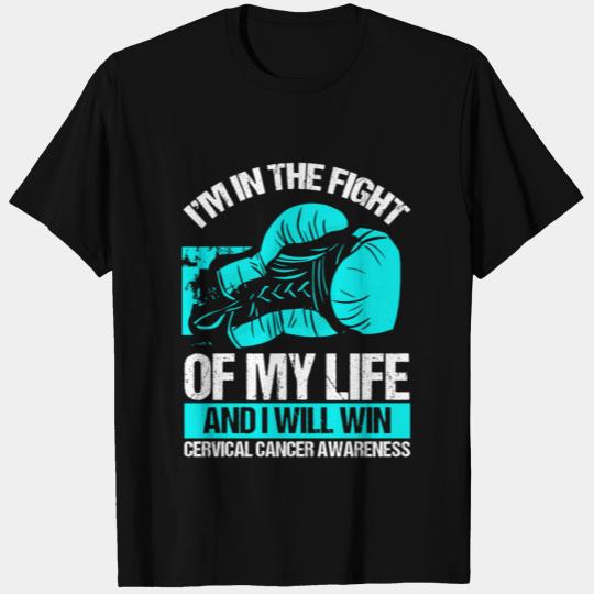 Cervical Cancer Awareness I will win Teal Ribbon T Shirts