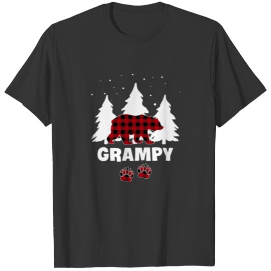 Grampy Bear Buffalo Red Plaid Family Christmas T Shirts