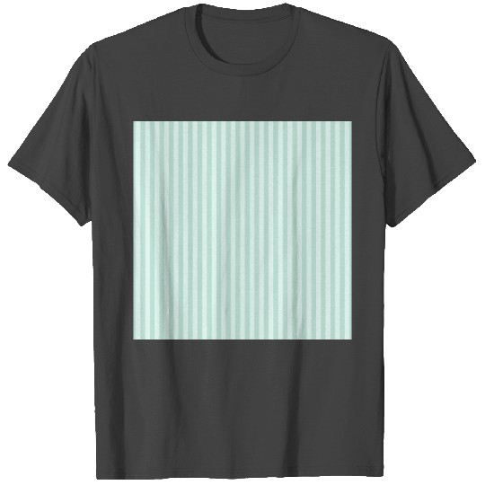 Pastel Mint Green Vertical Geometric Stripes T Shirts