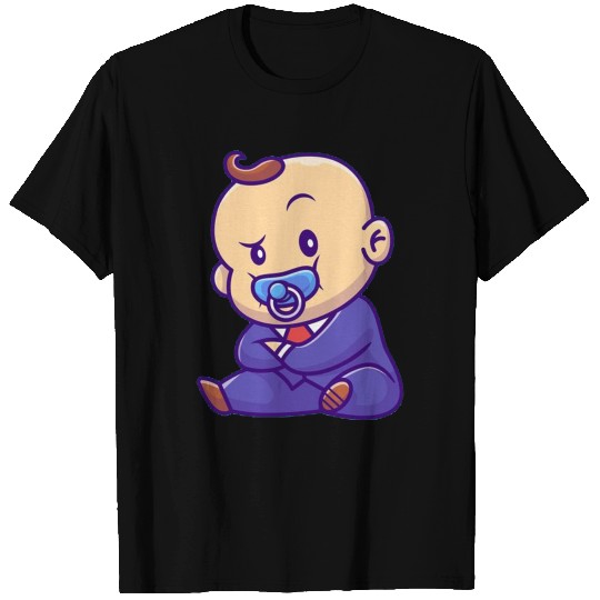 Cute baby boss with pacifier T Shirts