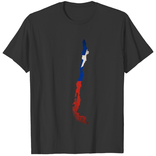 Chile Map Flag T-shirt