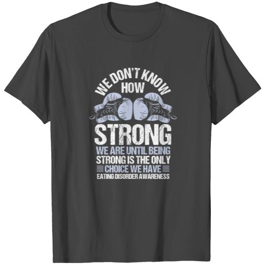 Eating Disorder Awareness Choice Periwinkle Ribbon T Shirts