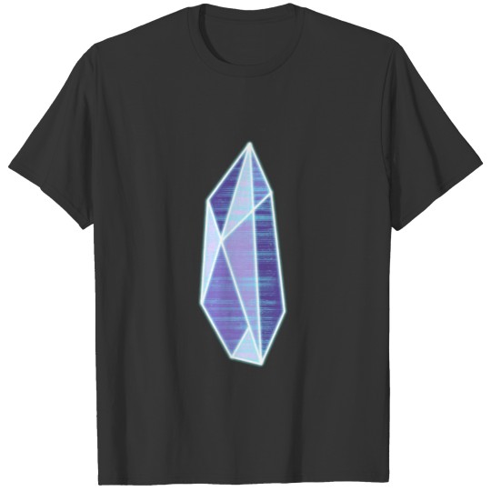 Synthwave Crystal Amethyst Glitchy Vaporwave Gem T-shirt