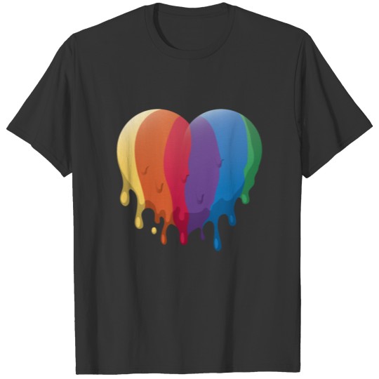 LGBT - gay - lesbian - pride - proud - CSD - heart T-shirt