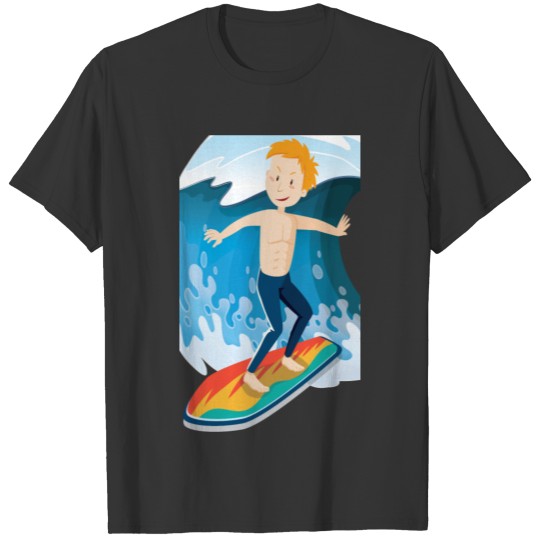 Funny surfing wave Classic T-Shirt the naughty boy T-shirt