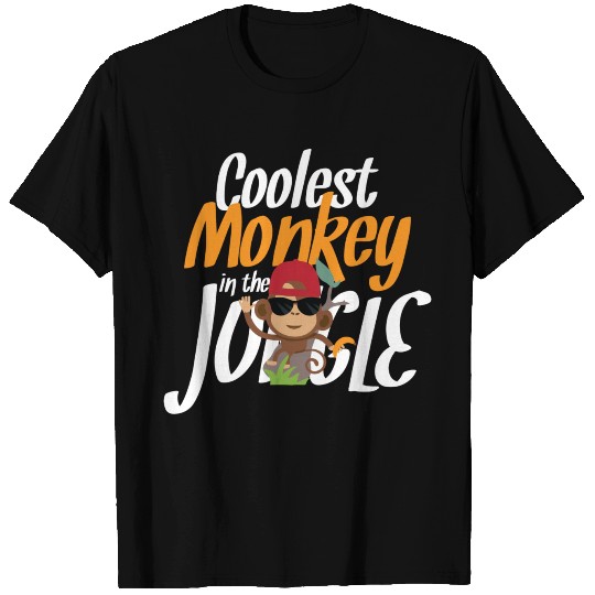 Coolest Monkey In The Jungle Funny Novelty Gift T Shirts
