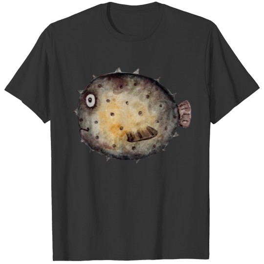 Fish Color Comic Colored Brown T Shirts