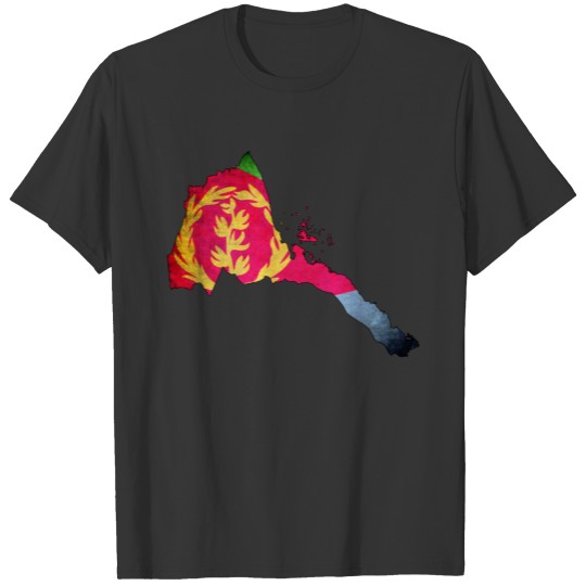 Eritrea Flag Map T-shirt