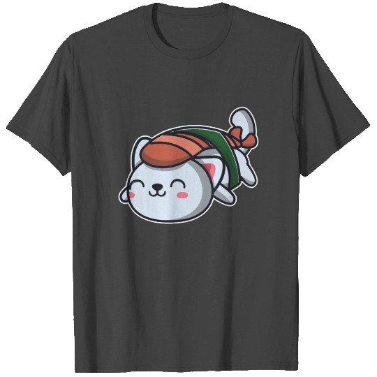 Cute Sushi Cat Japanese Food And Cat Lovers Kids T Shirts