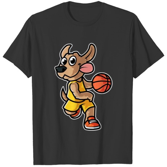 Dog Basketball Game Day Funny Team Sports B-ball T-shirt