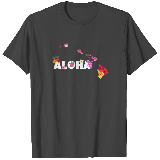 Hawaiian Islands Flowers Aloha Hibiscus Hawaii T Shirts