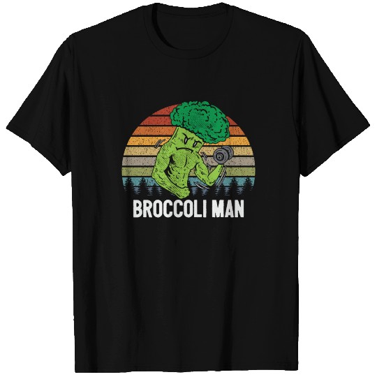 Broccoli Man Green Vegetable Veggie Fitness Workou T Shirts