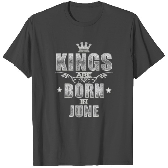 Kings are Born in June glam faux rhinestone T Shirts