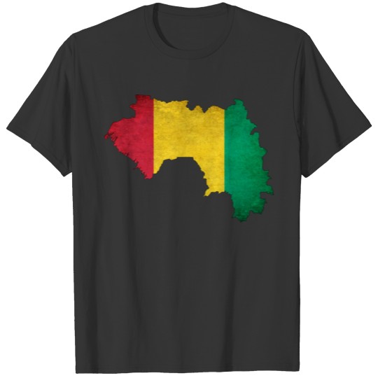Guinea Flag Map T-shirt