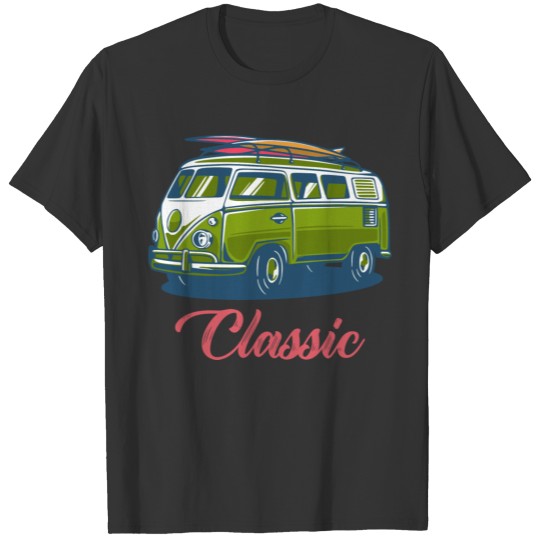 Van Life Classic Surfing Hippie Van T Shirts
