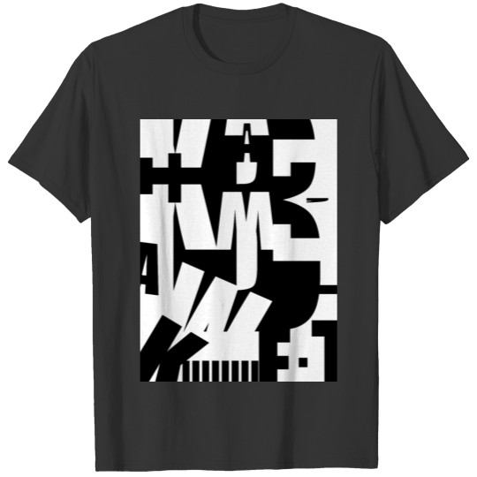 Abstract Typography Illusion T-shirt
