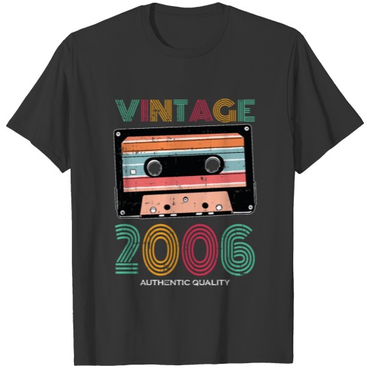 2006 Vintage born in Retro age Birthday gift idea T Shirts