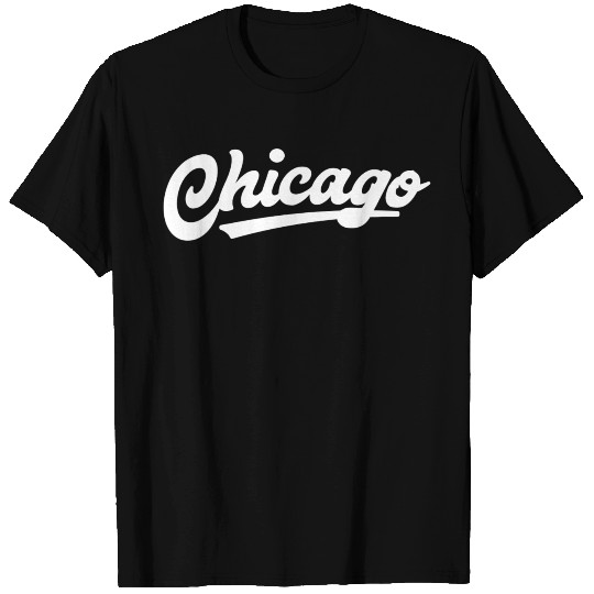 I Love Chicago Vintage Baseball Script T Shirts