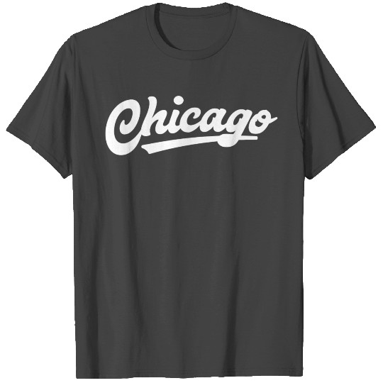 I Love Chicago Vintage Baseball Script T Shirts