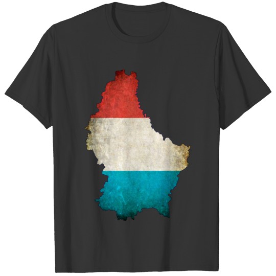 Luxembourg Flag Map T-shirt