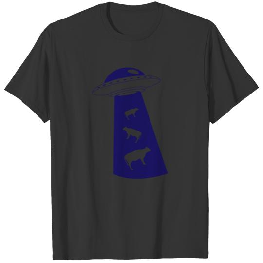 Alien Ufo Cow Space Funny Gift T-shirt