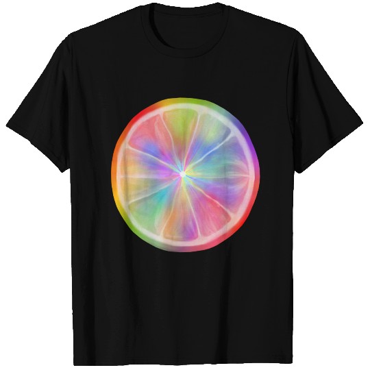 Rainbow Citrus Circle Slice T Shirts