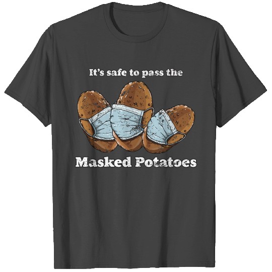 Vintage Mashed Potatoes Funny Holiday Mask Xmas Qu T Shirts