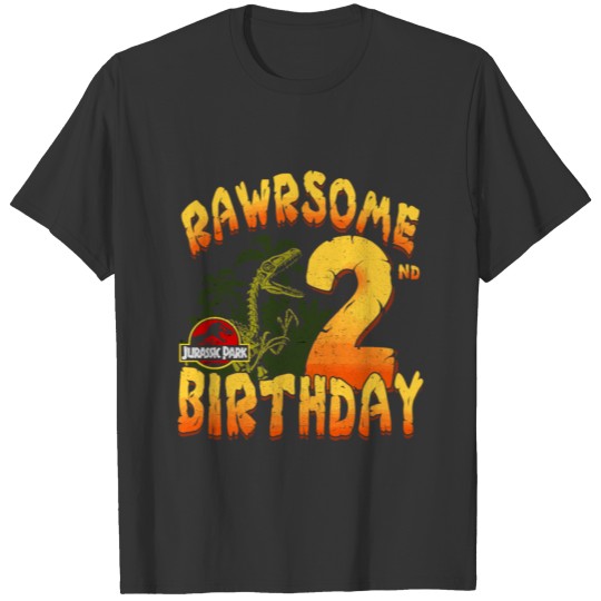 Jurassic Park Rawrsome 2Nd Birthday T Shirts