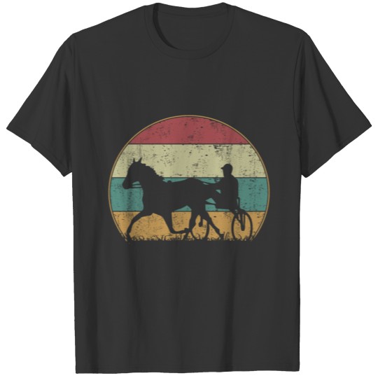 Harness Horse Racing Cart Vintage Style Fan Owner T-shirt