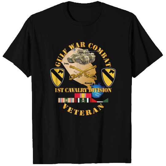 Army War Combat Infantry Vet w 1st Cav Div SSI T Shirts