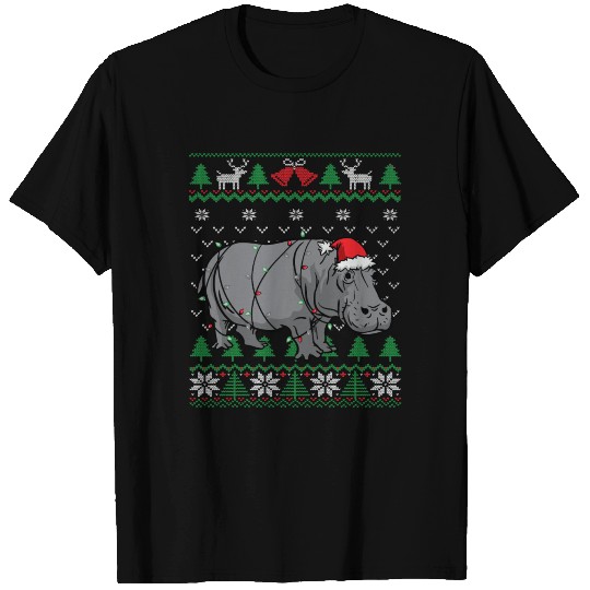 Hippo Ugly Christmas Hippopotamus T Shirts