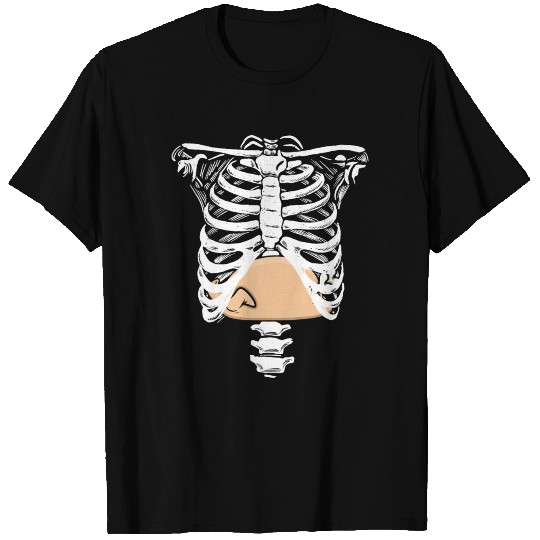 Thanksgiving Skeleton Rib Cage Ate Turkey Skeleton T Shirts