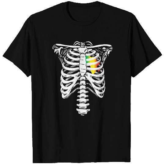 Africa Heart Skeleton Rib Cage Love Juneteenthjune T Shirts