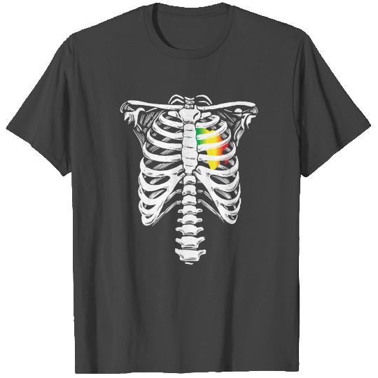 Africa Heart Skeleton Rib Cage Love Juneteenthjune T Shirts