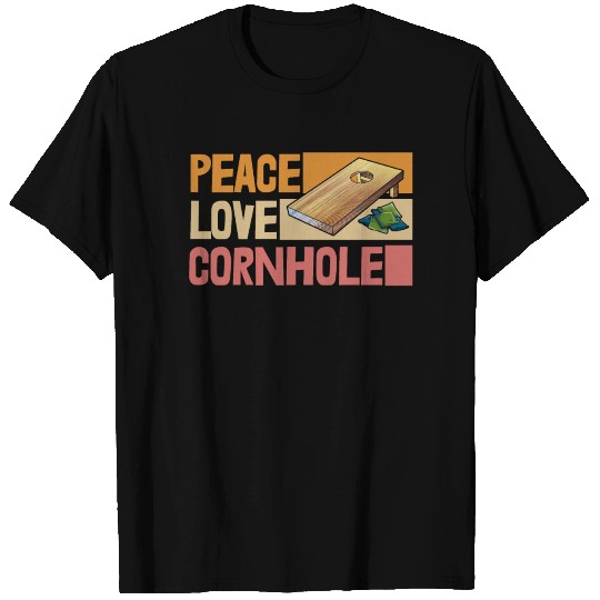 Peace Loves Cornhole T Shirts