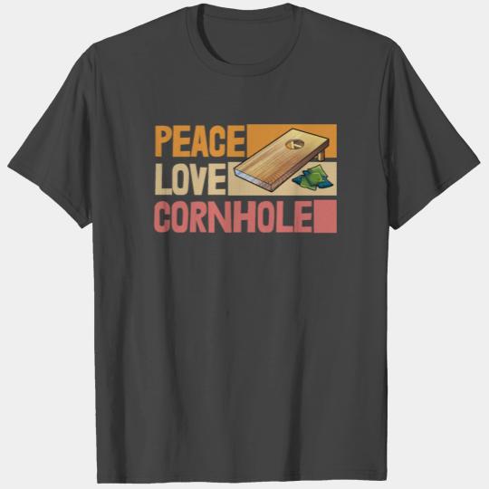 Peace Loves Cornhole T Shirts