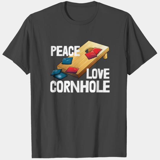 Peace Loves Cornhole T Shirts