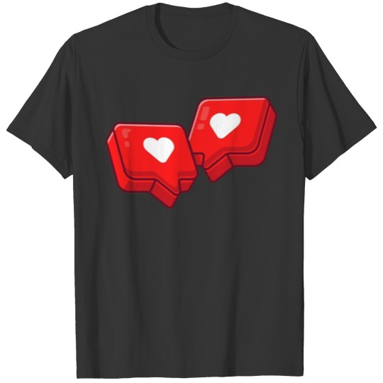 Love Heart Cartoon Icon Illustration T-shirt