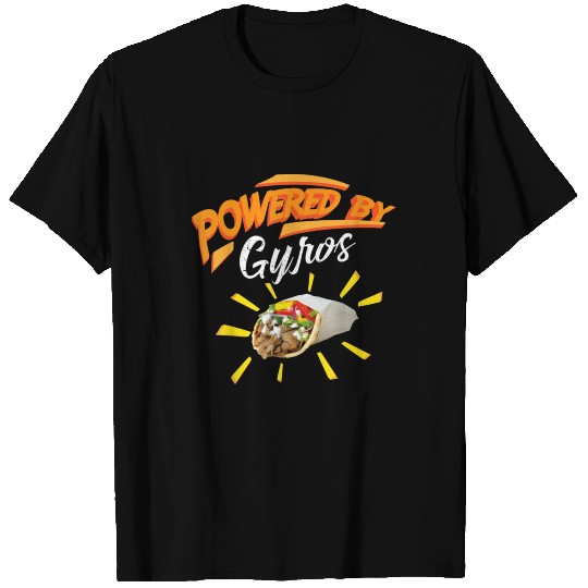 Powered By Gyros T Shirts Cute Mediterranean Dish