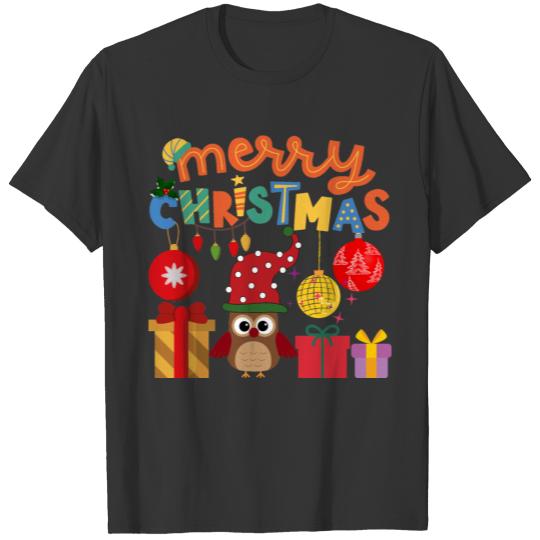 Christmas Presents Lights Santa Happy New Year T-shirt