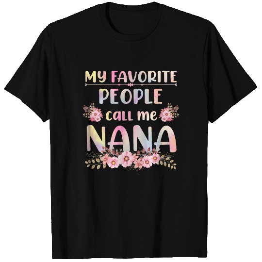 Cute Nana Pastel Flowers Grandma T Shirts