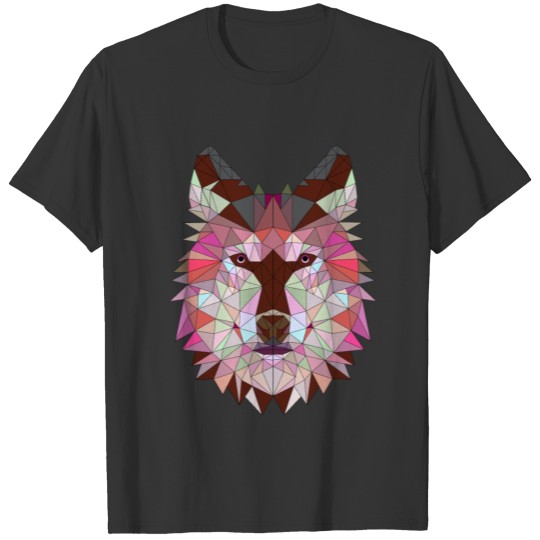 Geometric Prism Wolf. Abstract polygonal Wild T Shirts