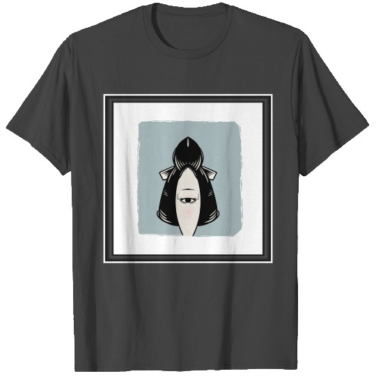 japanese geisha with a cyclops eye T Shirts