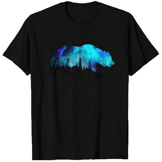 Aurora Galaxy Bear T Shirts