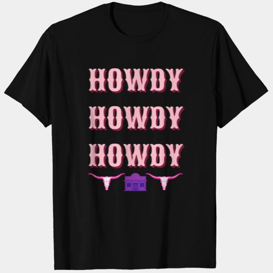 Pink Howdy Cow Girl T Shirts