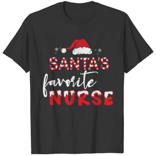 Santa's favorite NURSE Xmas LOVELY gift T-shirt