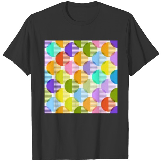 Fun Abstract Circle Geometric Pattern T-shirt