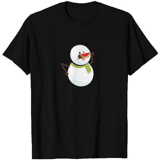 Watermelon Snowman T Shirts